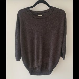 Aritzia Wilfred Black-Bronze/Gold Sequin Sweater